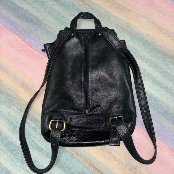 Black Leather Fossil Backpack - Picture 4 of 11